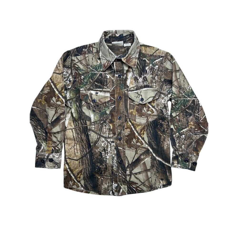 Redhead Camouflage Work Shirt Small Youth Outdoors Hunting Casual Hiking